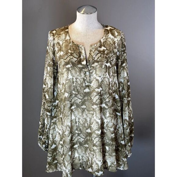 Show Me Your Mumu Jamie Tunic In Green Snake Print Size M - Picture 1 of 6